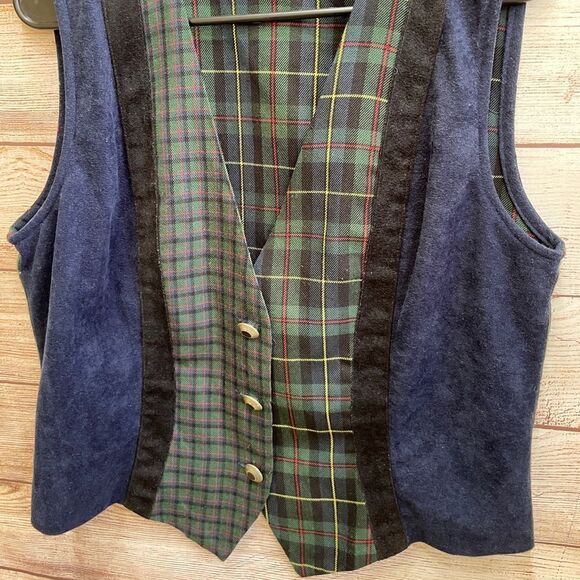 VINTAGE 60-70’s PLEATED PLAID SKIRT AND VEST - Picture 9 of 13